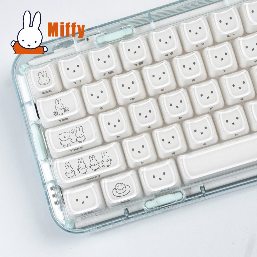 Gaming Keyboard He - Kawaii Miffy Keycaps 귀여운 토끼 키