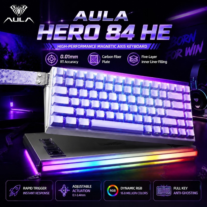 Gaming Keyboard Hall Effect - AULA HERO84 마그네틱 게이밍 기계식 키보드