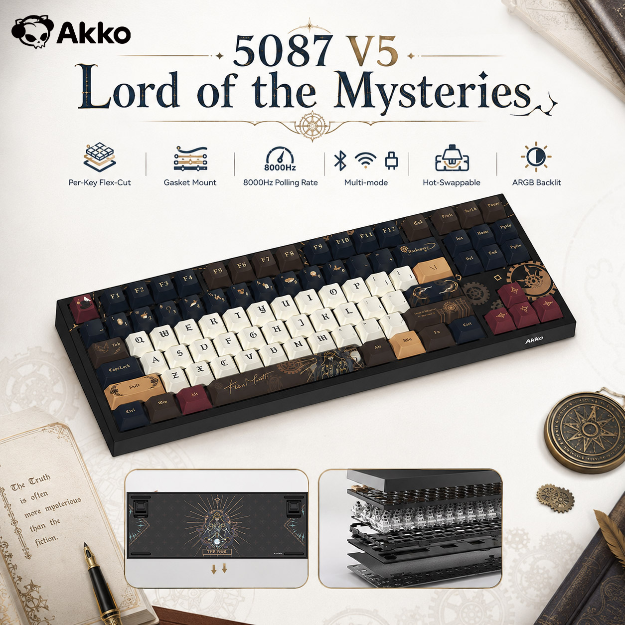 Gaming Keyboard Tkl - 신비의 Akko 군주 무선 기계 키보드