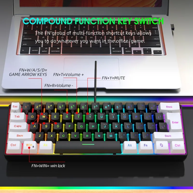 키보드 및 마우스 60% 컴퓨터 게임용 콤보 키트 PC - Gaming Keyboard And Mouse Wireless 리뷰 및 가격