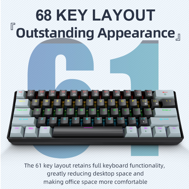 APAYADO K61 미니 기계식 키보드, 유선, 61 - Gaming Keyboard E Yooso 리뷰 및 가격