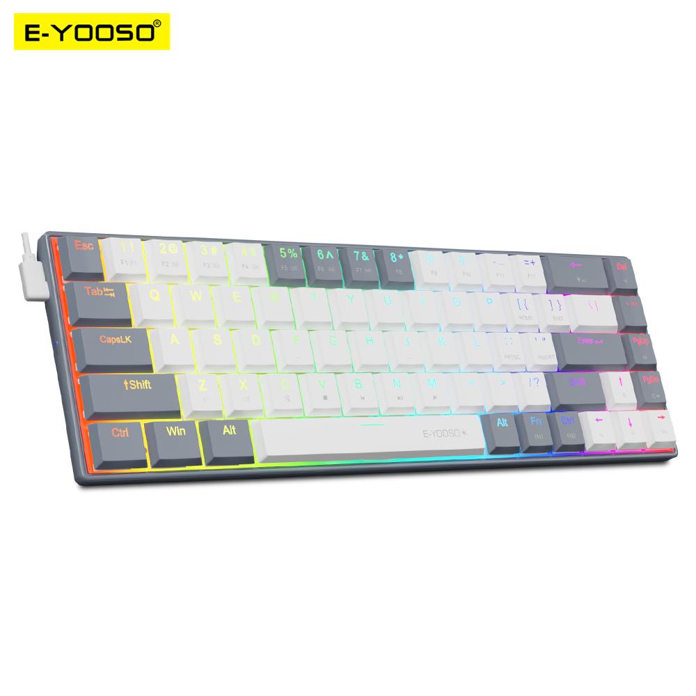 E-YOOSO A68 RGB 미니 슬림 USB 유선 기 - Gaming Keyboard E Yooso 리뷰 및 가격