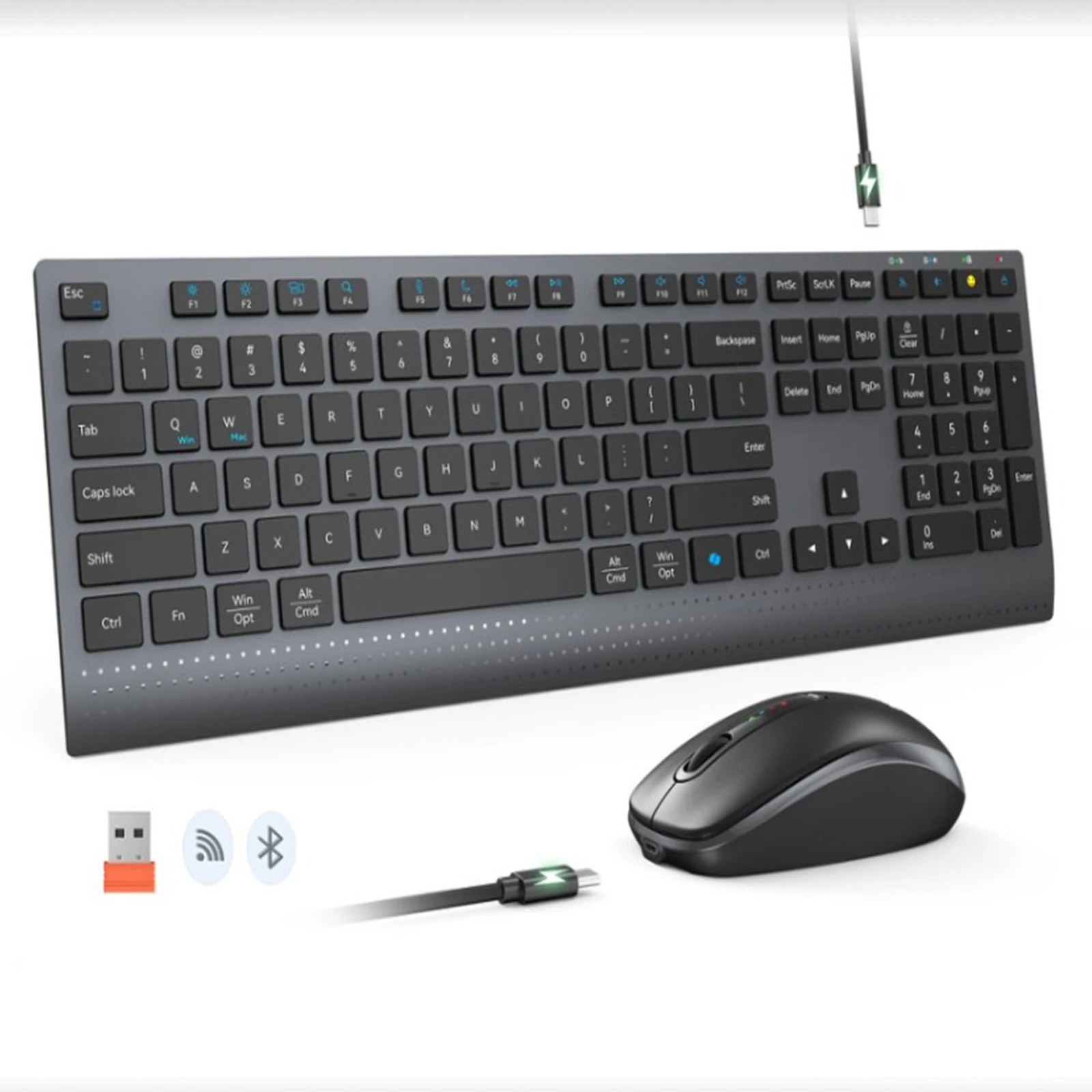 2.4G 블루투스 듀얼 모드 무선 키보드 마우스 콤보  - Gaming Keyboard Mouse Set 리뷰 및 가격