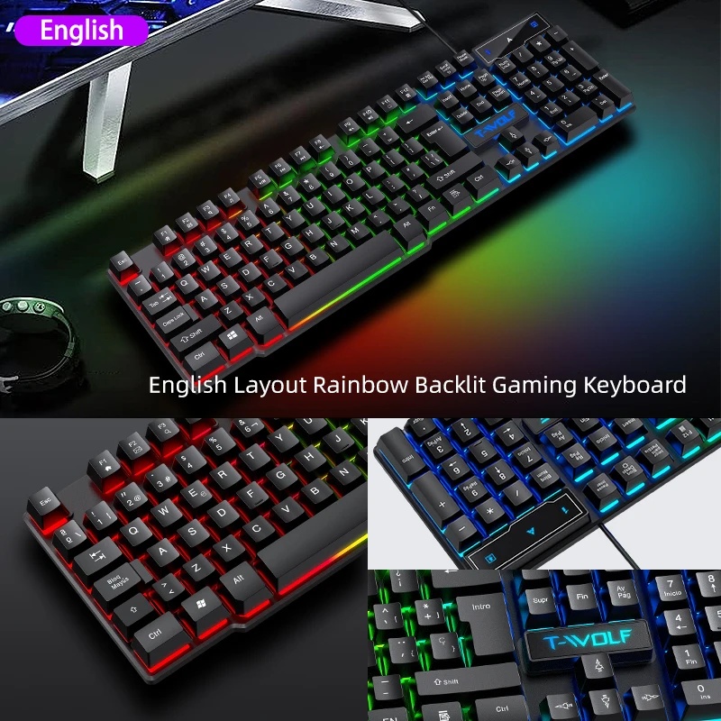 5-in-1 게이밍 콤보 세트: 키보드, 4색 브레싱  - Gaming Keyboard Mouse Set 리뷰 및 가격