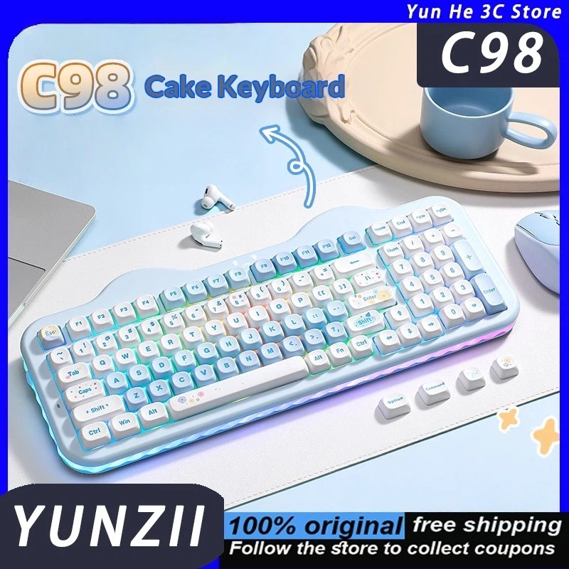 YUNZII C98 키보드 트리플 모드 저소음 기계식  - Gaming Keyboard That Is Quiet 리뷰 및 가격