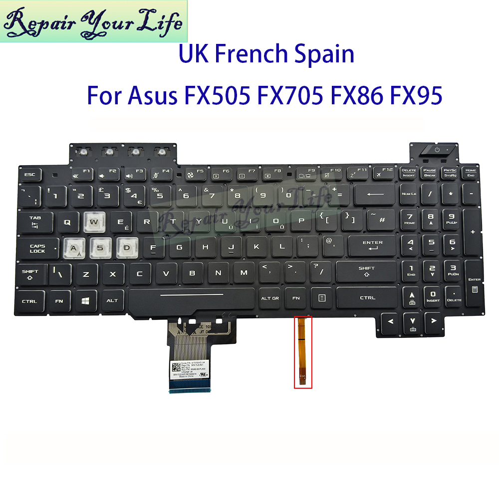 영국 스페인 프랑스어 AZERTY 키보드 RGB 백라이 - Gaming Keyboard Asus 리뷰 및 가격