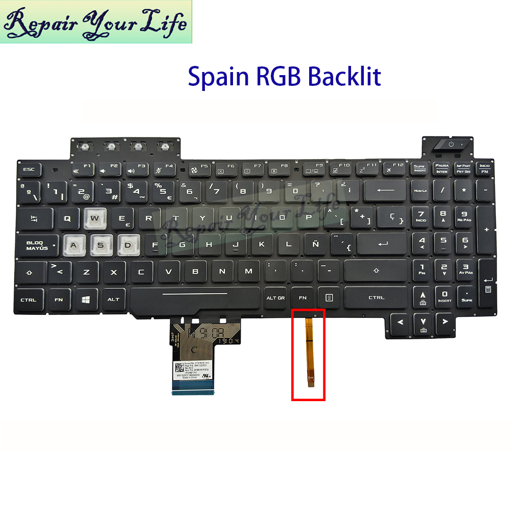 영국 스페인 프랑스어 AZERTY 키보드 RGB 백라이 - Gaming Keyboard Asus 리뷰 및 가격