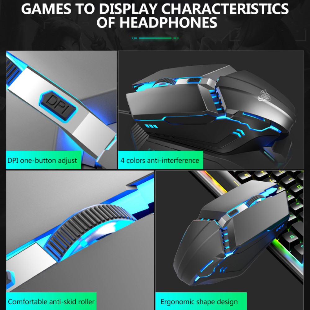 AULA 유선 게이밍 키보드 및 마우스, 금속 패널 멀 - Gaming Keyboard Mouse Set 리뷰 및 가격