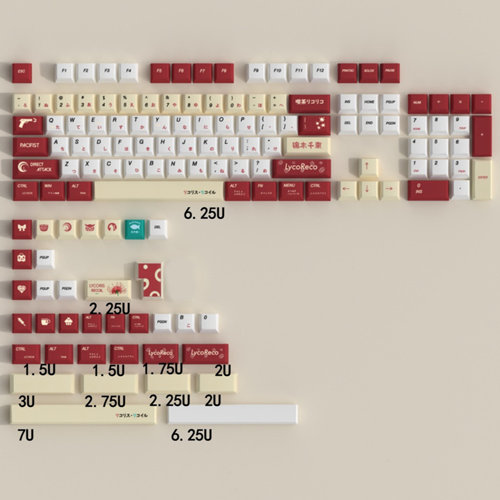 Lycoris Recoil Anime PBT 키캡 체리 - Gaming Keyboard Ergonomics 리뷰 및 가격